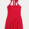 Düşük Bel Halter Mini Elbise