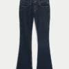 Düşük Bel Koyu Yıkama Bootcut Kot Pantolon Düşük Bel Koyu Yıkama Bootcut Kot Pantolon