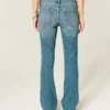 Düşük Bel Orta Yıkama Çivili Bootcut Kot Pantolon Düşük Bel Orta Yıkama Çivili Bootcut Kot Pantolon