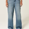 Düşük Bel Orta Yıkama Los Angeles Grafik Baggy Jeans