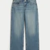 Düşük Bel Orta Yıkama Los Angeles Grafik Baggy Jeans