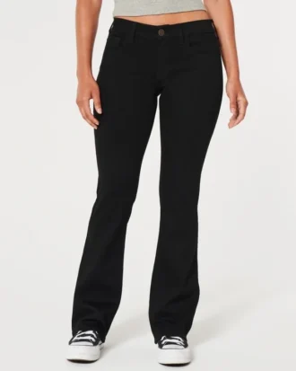 Düşük Bel Siyah Boot Jeans
