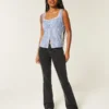 Düşük Bel Yıkanmış Siyah Bootcut Kot Pantolon Düşük Bel Yıkanmış Siyah Bootcut Kot Pantolon
