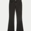 Düşük Bel Yıkanmış Siyah Bootcut Kot Pantolon Düşük Bel Yıkanmış Siyah Bootcut Kot Pantolon