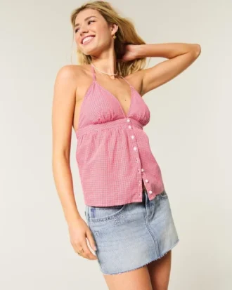 Düşük Bel Yıldız İşlemeli Denim Mini Etek
