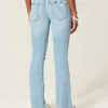 Düşük Bel Yırtık Açık Renkli Nakışlı Bootcut Kot Pantolon Düşük Bel Yırtık Açık Renkli Nakışlı Bootcut Kot Pantolon
