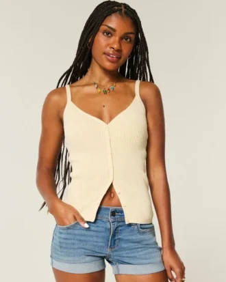 Düğmeli Sweater Tank
