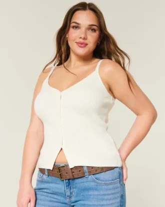 Düğmeli Sweater Tank