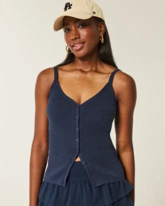 Düğmeli Sweater Tank