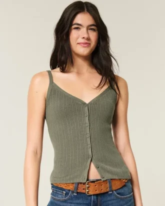 Düğmeli Sweater Tank