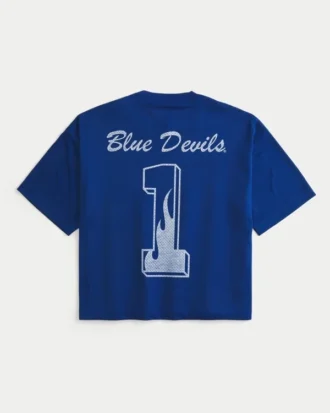 Duke Üniversitesi Blue Devils Grafik Futbol Forması