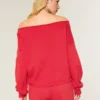 Easy Double Off-the-Shoulder Georgia Üniversitesi Grafikli Sweatshirt
