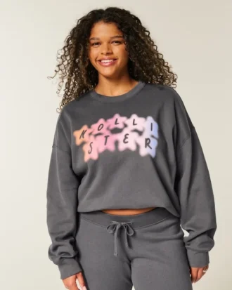 Easy Logo Grafikli Crew Sweatshirt