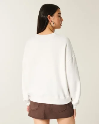 Easy New York Gitar Çivili Grafikli Crew Sweatshirt
