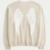 Easy Wings Grafikli Crew Kazak