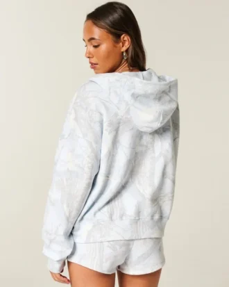 En Kolay Fermuarlı Kamuflaj Kapüşonlu Sweatshirt