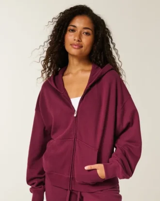 En Kolay Fermuarlı Kapüşonlu Sweatshirt