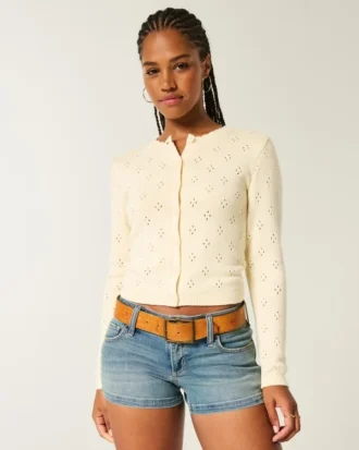 Eyelet Crew Hırka