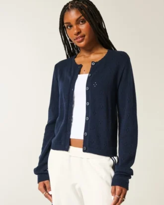 Eyelet Crew Hırka