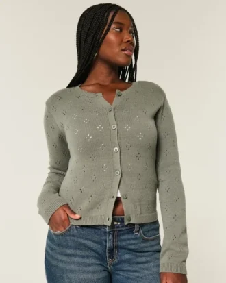 Eyelet Crew Hırka
