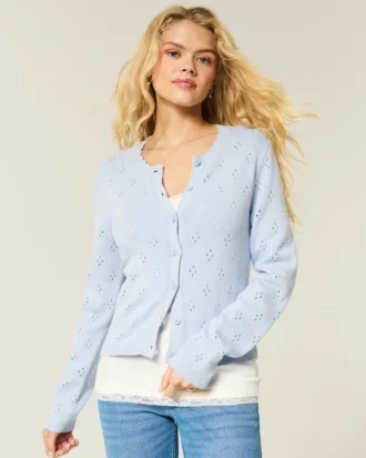 Eyelet Crew Hırka