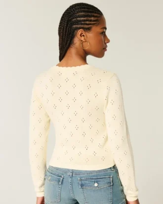 Eyelet Crew Hırka