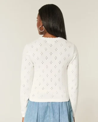 Eyelet Crew Hırka