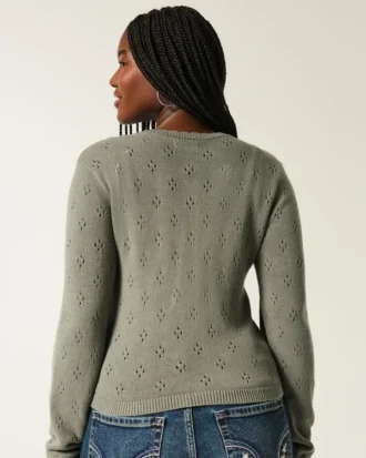 Eyelet Crew Hırka