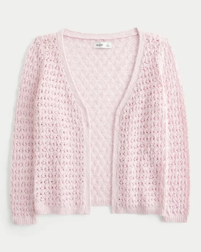 Üç Çeyrek Kollu Kroşe Stil Hırka