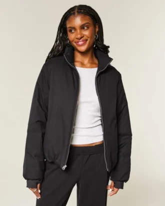 Fermuarlı Puffer Ceket