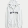 Fermuarlı Senior Grafik Kapüşonlu Sweatshirt Fermuarlı Senior Grafik Kapüşonlu Sweatshirt