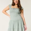 Flutter Sleeve Skort Elbise