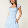 Flutter Sleeve Skort Elbise