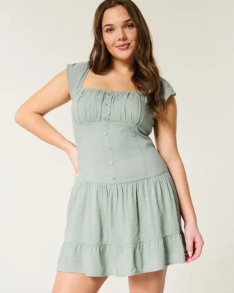 Flutter Sleeve Skort Elbise Flutter Sleeve Skort Elbise