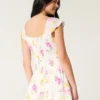 Flutter Sleeve Skort Elbise