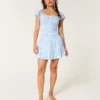 Flutter Sleeve Skort Elbise