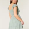 Flutter Sleeve Skort Elbise