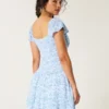 Flutter Sleeve Skort Elbise