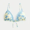 Fırfırlı Kenarlı Üçgen Bikini Üstü