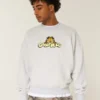 Garfield Grafikli Crew Sweatshirt