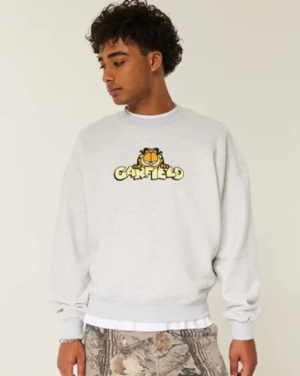 Garfield Grafikli Crew Sweatshirt Garfield Grafikli Crew Sweatshirt
