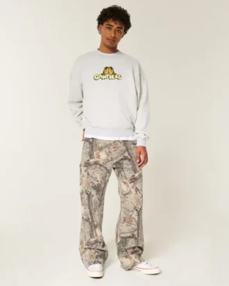 Garfield Grafikli Crew Sweatshirt Garfield Grafikli Crew Sweatshirt