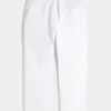 Geniş Keten Karışımlı Pull-On Pantolon