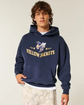 Georgia Tech Yellow Jackets Grafik Kapüşonlu Sweatshirt