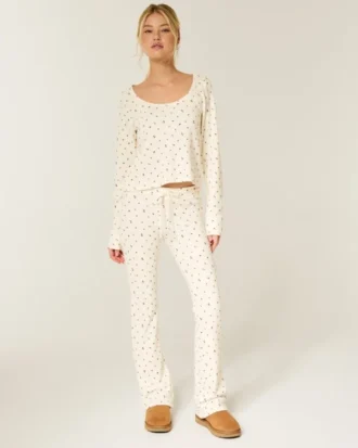 Gilly Hicks Always Cozy Waffle Bootcut Pantolon