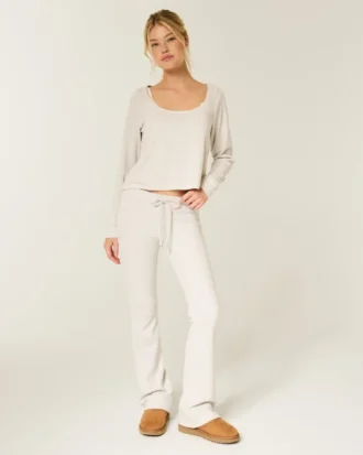 Gilly Hicks Always Cozy Waffle Bootcut Pantolon