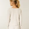 Gilly Hicks Always Cozy Waffle Uzun Kollu Scoop Top