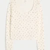 Gilly Hicks Always Cozy Waffle Uzun Kollu Scoop Top