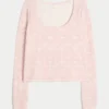 Gilly Hicks Always Cozy Waffle Uzun Kollu Scoop Top