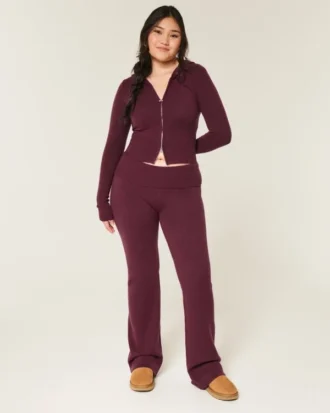 Gilly Hicks Kazak Örgü Katlamalı Bel Bot Pantolon